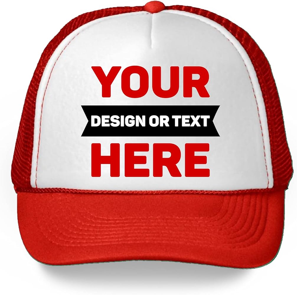 Custom Hat Logo - Personalized Gifts for Men Women - Text Photo DIY Name