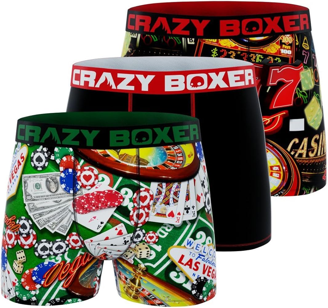 CRAZYBOXER Men's Underwear Resistant Freedom of movement Boxer Brief (3 PACK)