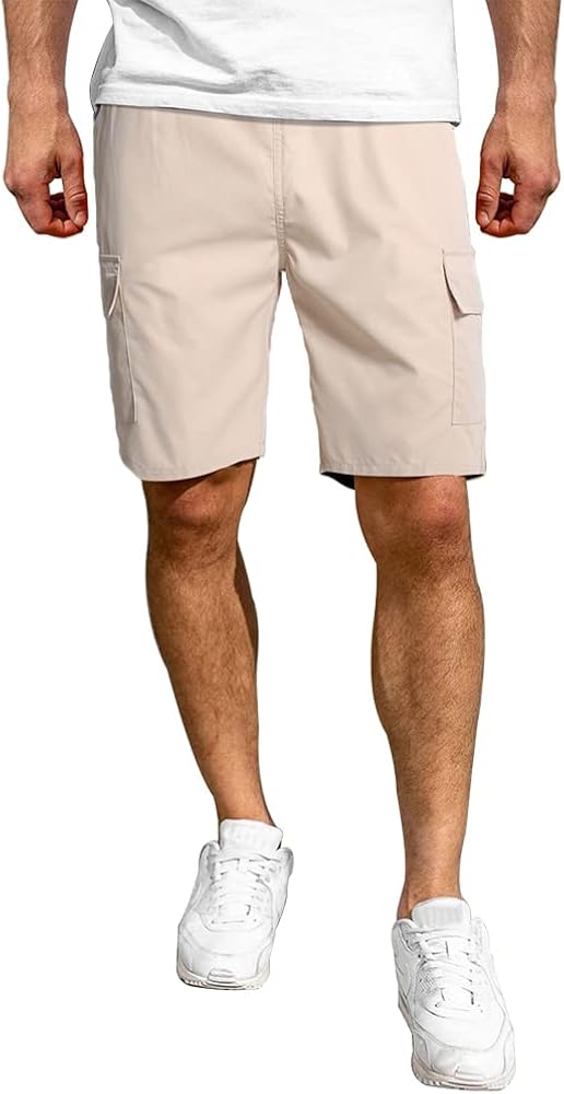 Mens Shorts Casual Outdoor Work Shorts Golf Shorts with Multi-Pockets Cargo Shorts for Men