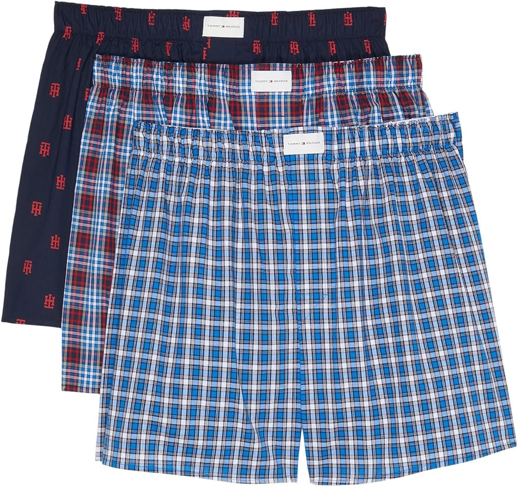 Tommy Hilfiger Men's Cotton Classics Woven Boxer 3-pack