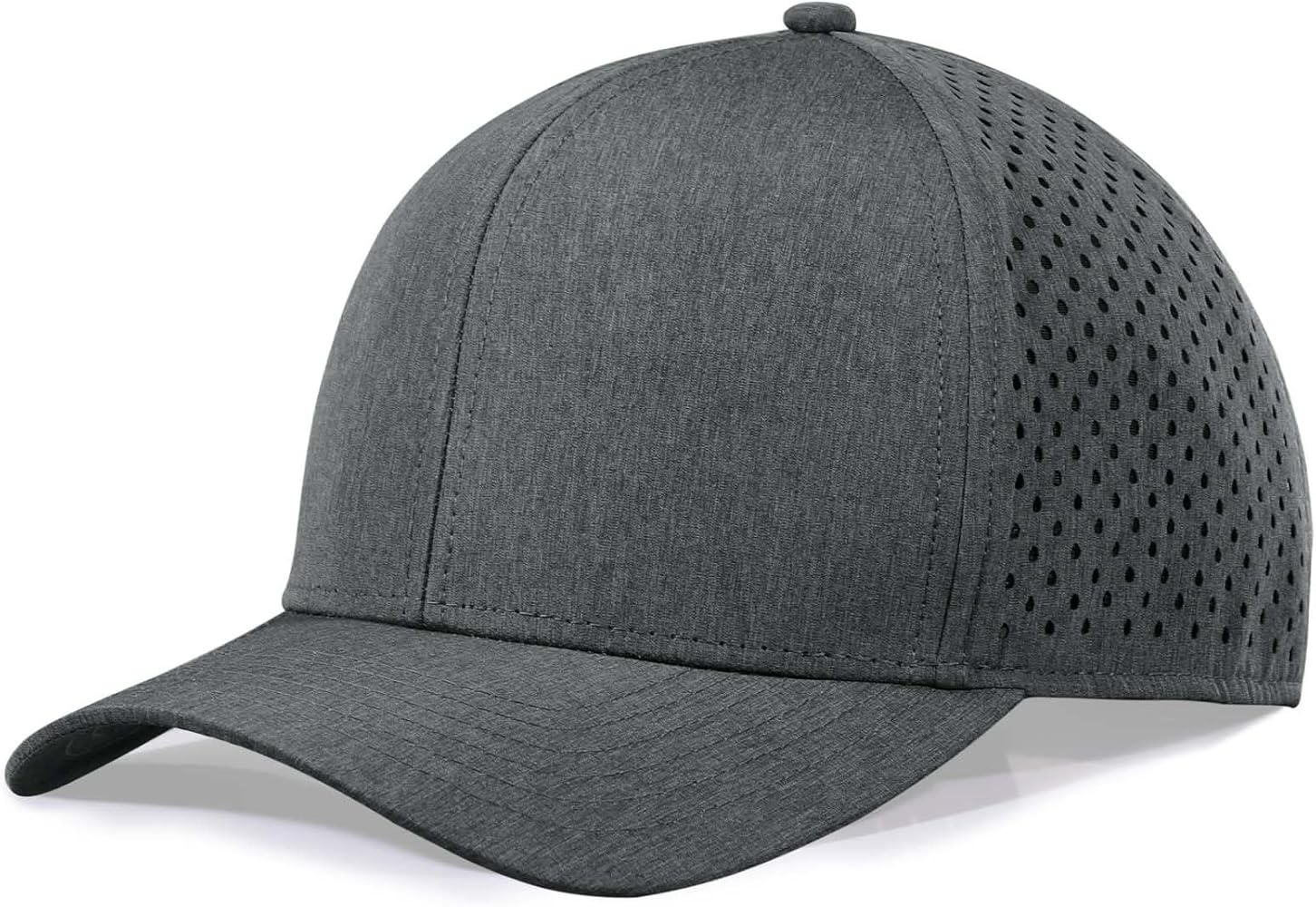 Men Quick Dry Sport Baseball Cap, Adjustable Laser Perforated Mesh Ball Cap, Curved Brim Snapback Hat