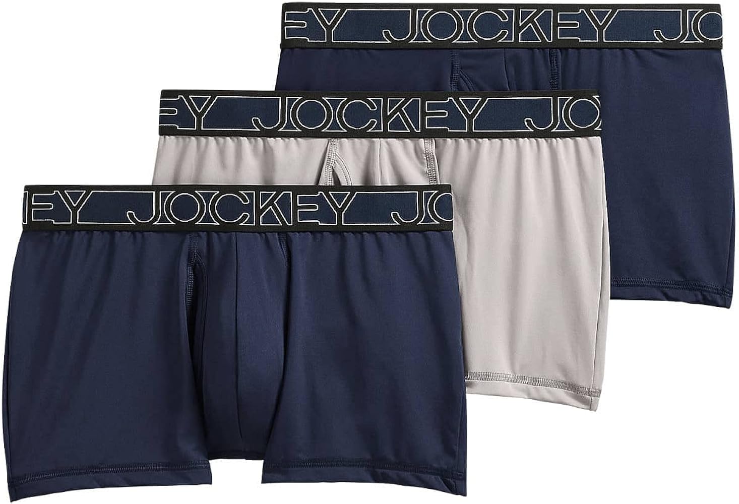 Jockey Men's Underwear Active Microfiber 2.5" Trunk - 3 Pack