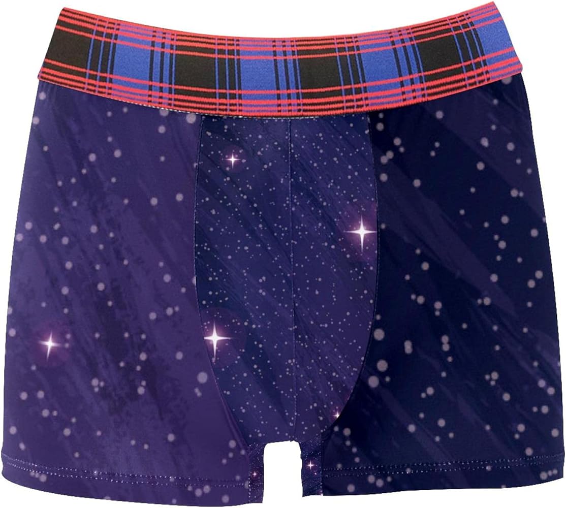 Galaxy Space Ultra Violet Galactic Men's Breathable Underwear Lightweight Boxer Briefs with Comfort Flex Waistband