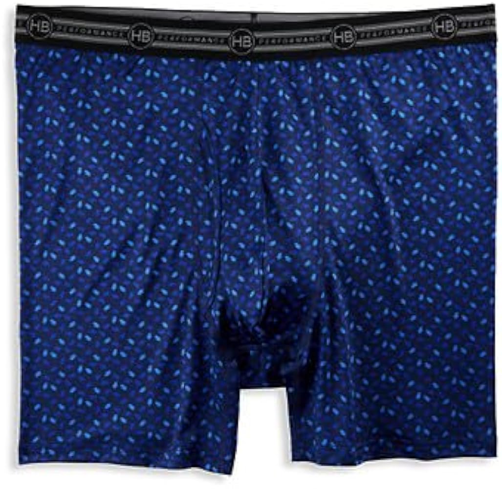 Harbor Bay by DXL Men's Big and Tall Abstract Geometric Print Performance Boxer Briefs