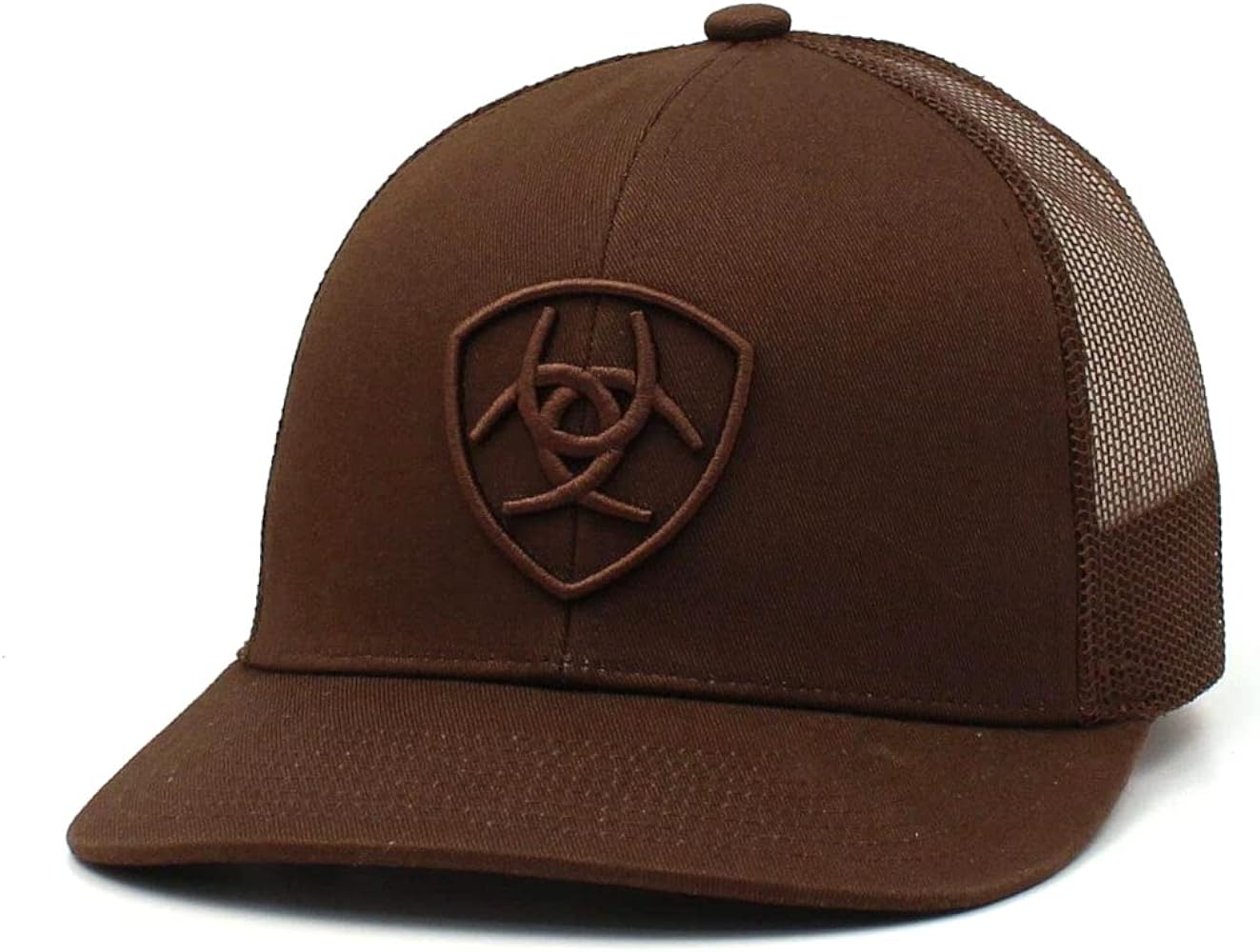 ARIAT Men's Brown Snapback Shield Logo Cap