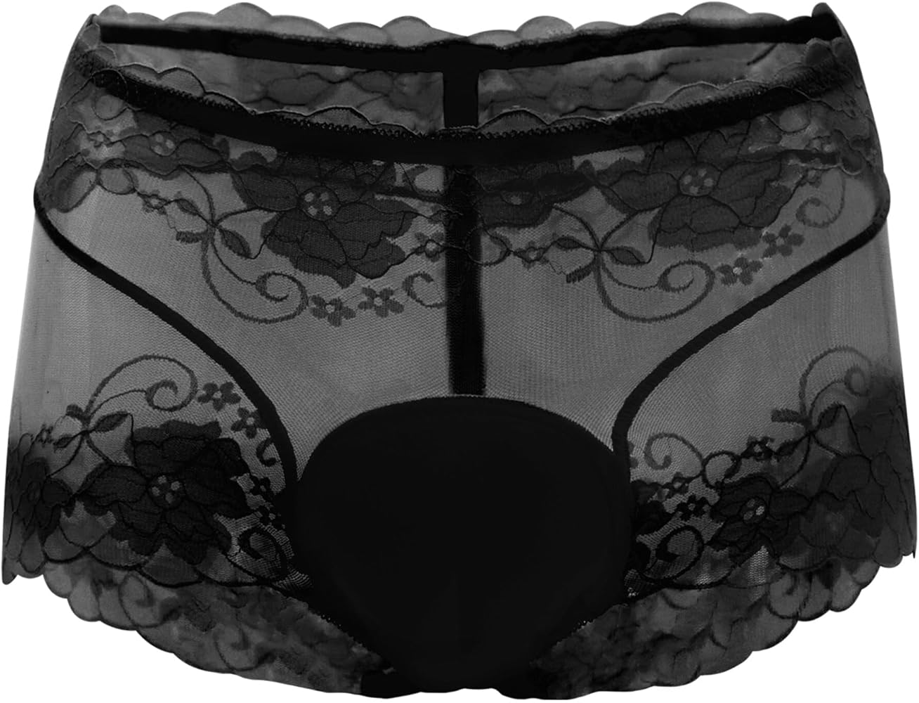 FEOYA Men Sissy Lace Underwear Hiding Gaff Panties Shaping Briefs for Crossdresser Transgender