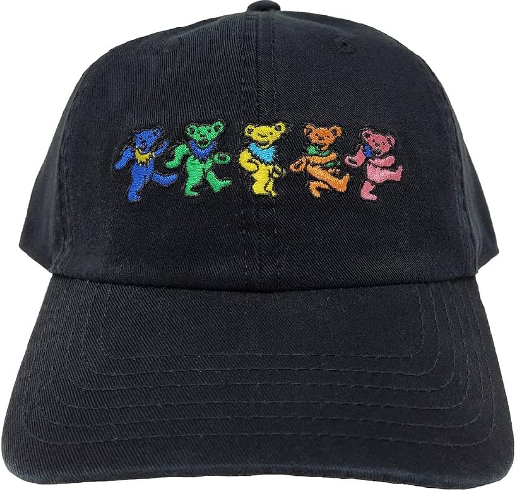 Ripple Junction Grateful Dead Dancing Bears Black Cotton Dad Hat