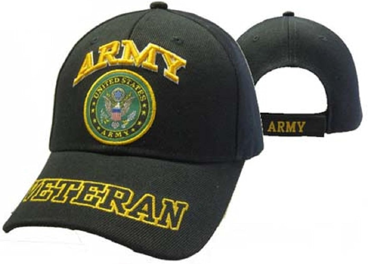 Army Veteran Shadow Vet Black Emblem Embroidered Cap Hat 591DA