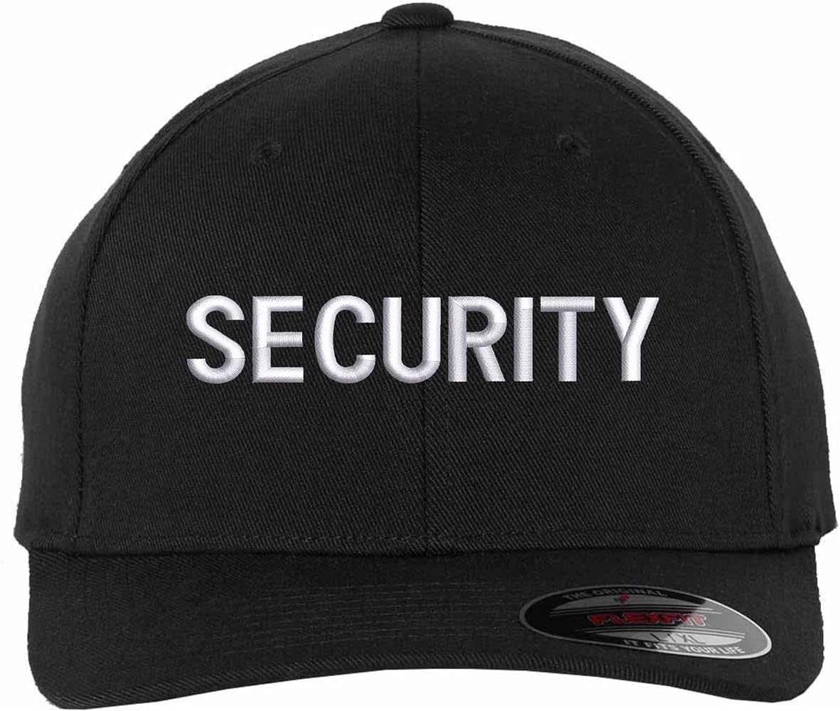 SECURITY Fitted Baseball Hat Structured Uniform Guard Officer Pro-Formance Flexfit Cap