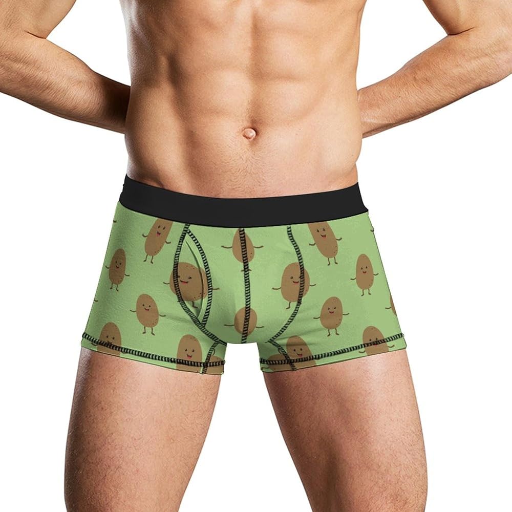 Potato Men's Boxer Briefs Soft Lightweight Underwear Stretch Trunks