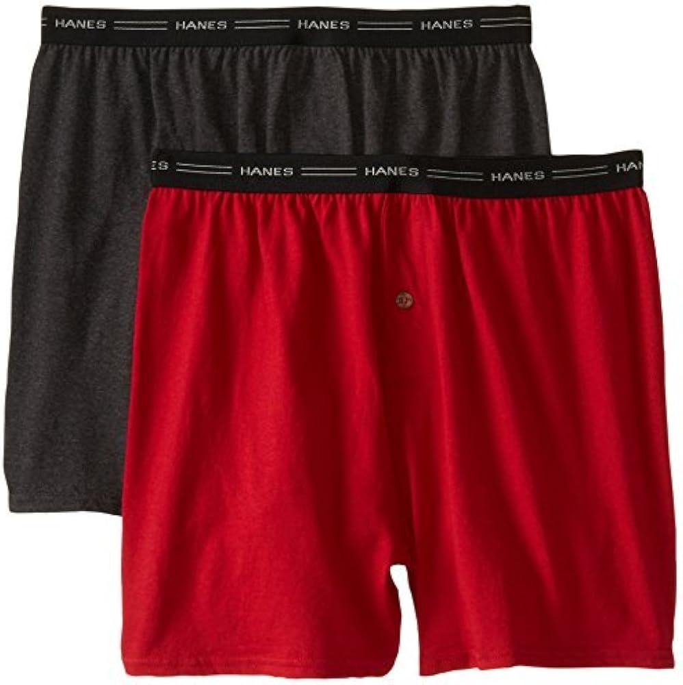 Hanes Men's Exposed Waistband Knit Boxer