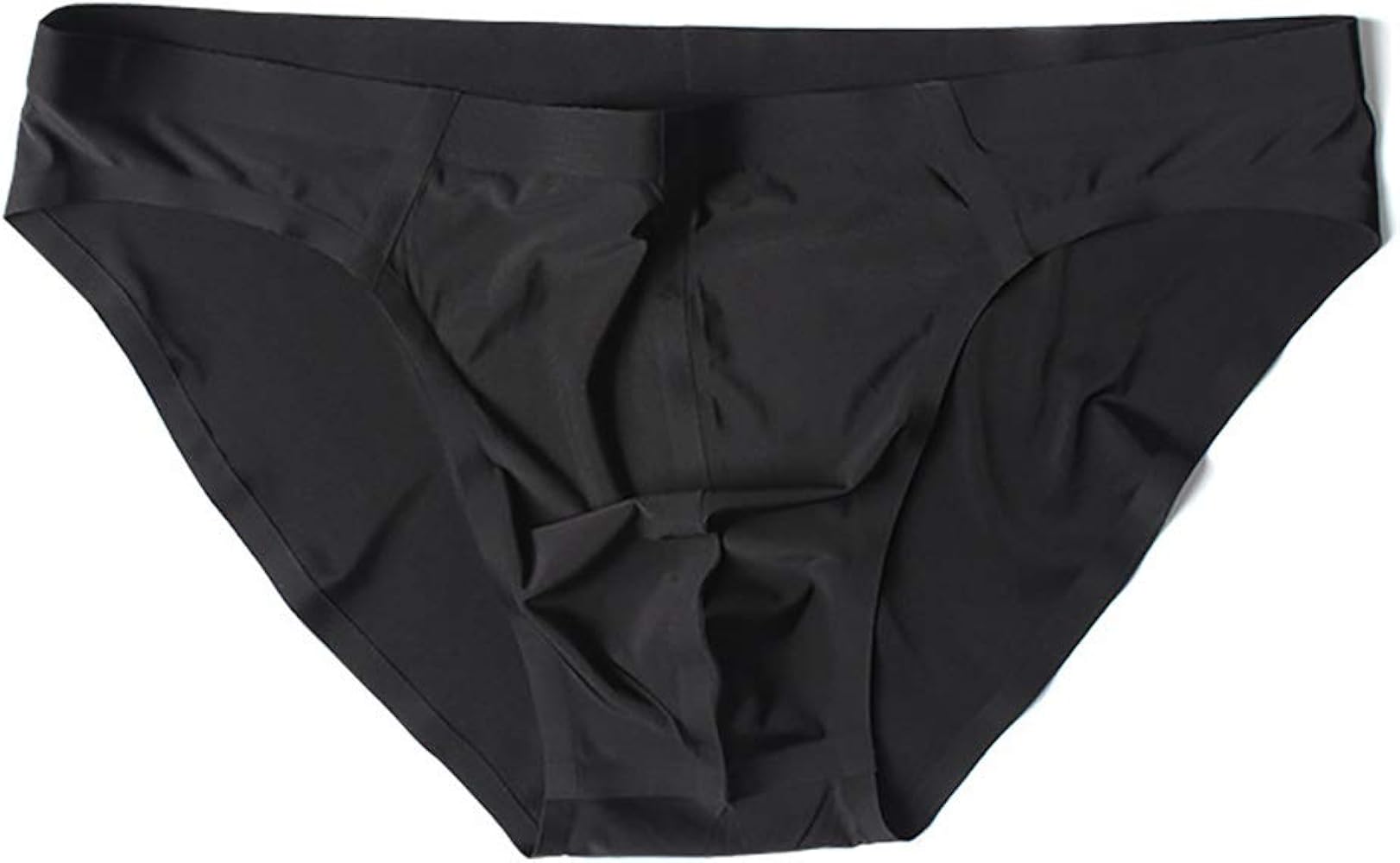 Boxer Briefs Underwear Traceless One Piece for Mens Boys Summer Black