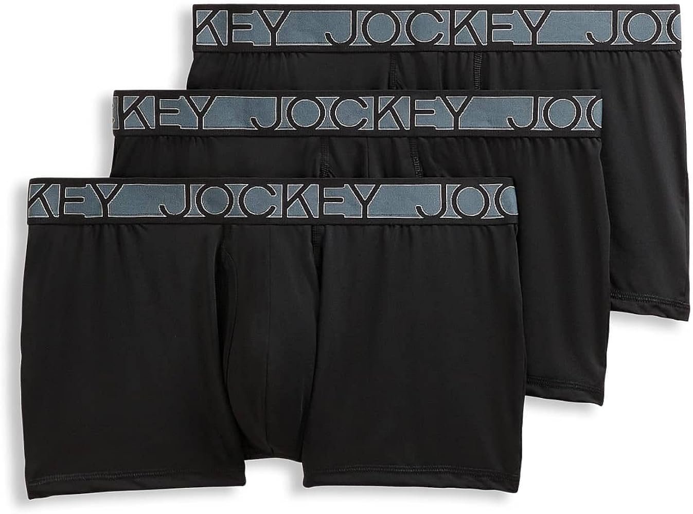 Jockey Men's Underwear Active Microfiber 2.5" Trunk - 3 Pack