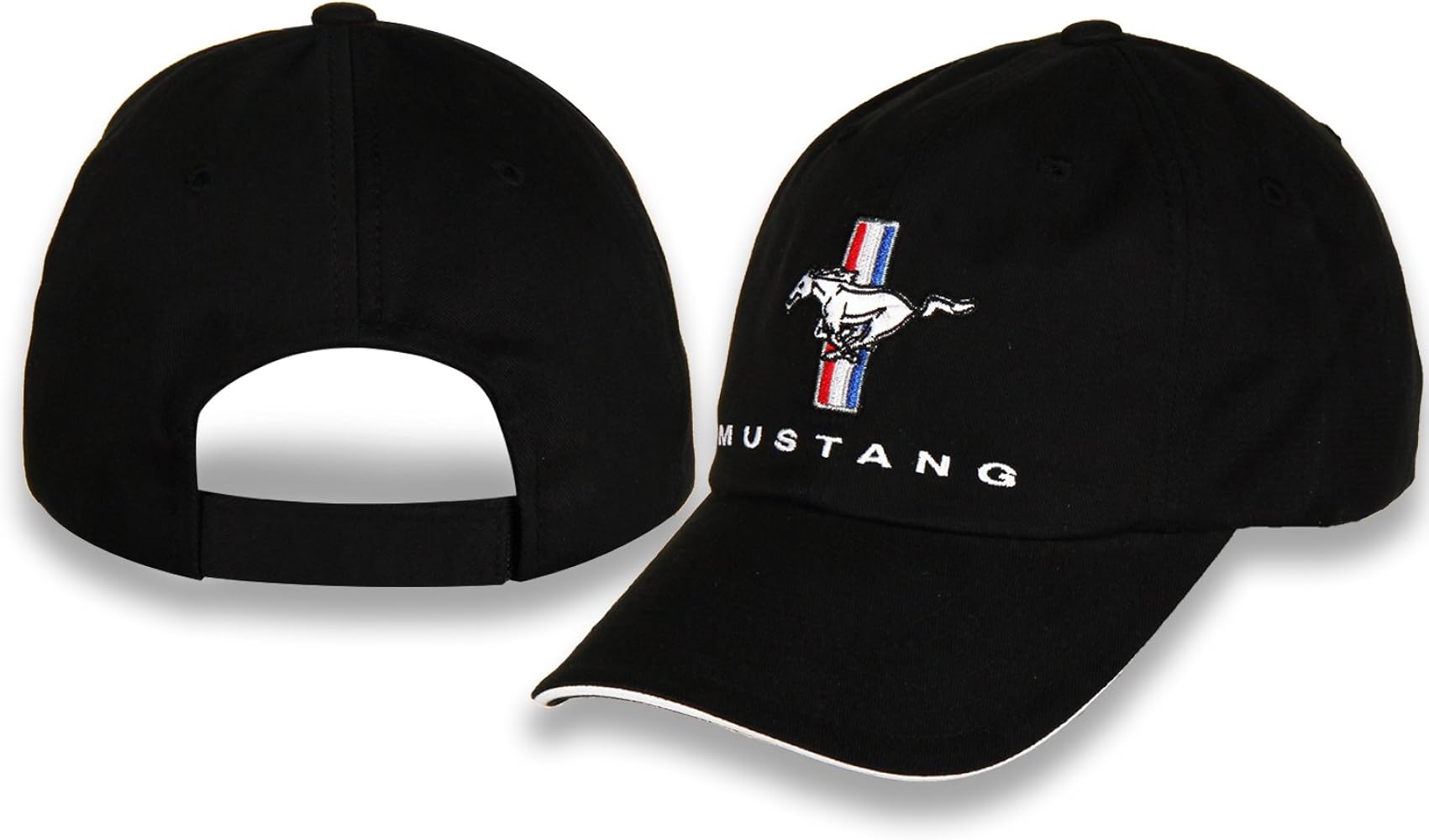 Ford Mustang Tri-Bar Black Unstructured Cotton Hat