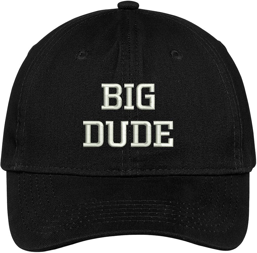 Trendy Apparel Shop Big Dude Embroidered Cap Premium Cotton Dad Hat