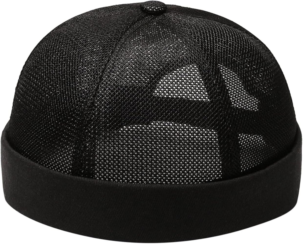 Mens Summer Adjustable Mesh Docker Caps Cycling Running Brimless Hat Beanie Rolled Cuff Breathable Hip Hop Skull Caps