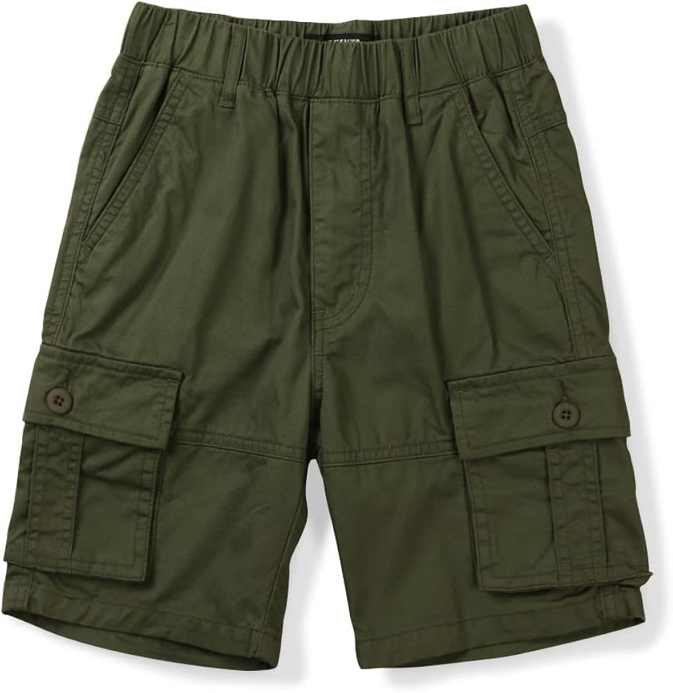 Mens Casual Cargo Shorts Boys Relaxed Fit Elastic Waist Slacks Outdoor Jogger Shorts