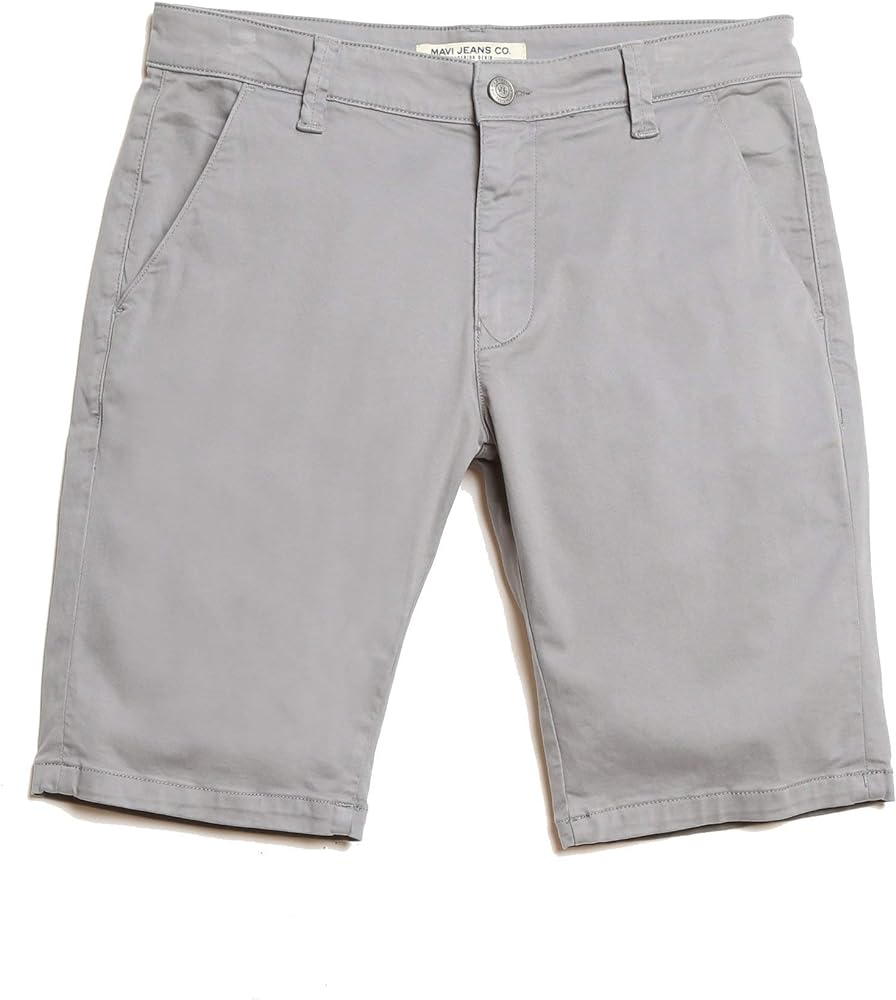 Mavi Simon Men's Twill Shorts, Mid Rise Shorts for Men, 9.5" Inseam Straight Fit Men's Shorts