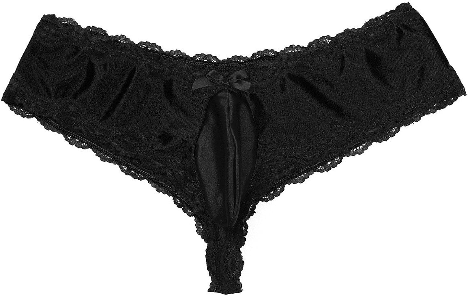 iiniim Men's Lace Bikini Briefs Sissy Pouch Underwear Crossdress Panties