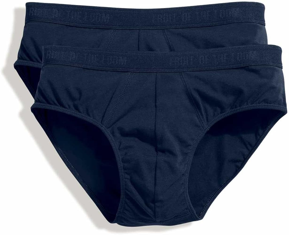 Fruit of the Loom mens Fruit of the Loom Mens Classic 2 Pack Sport Underwear Navy Blue L - Waist 38/40"