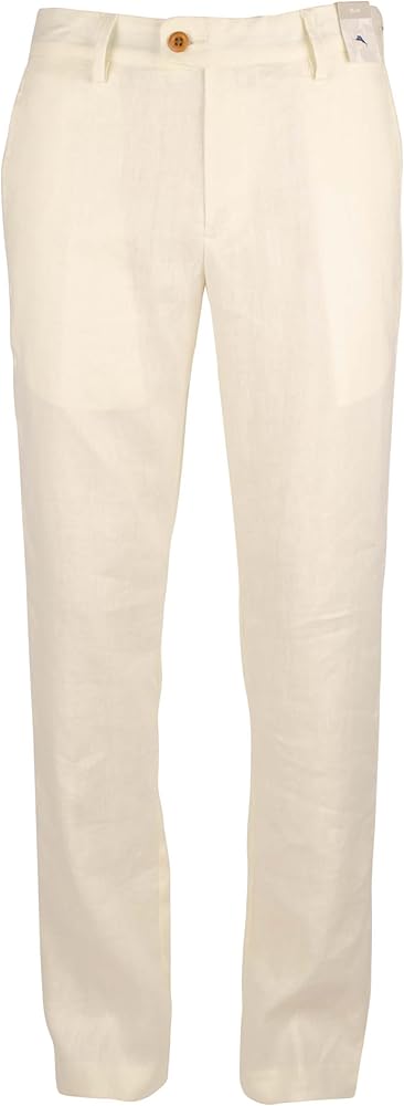 Men's Mahalo Bay Linen Flat Front Pants BSnd 30Wx34L Bleached Sand