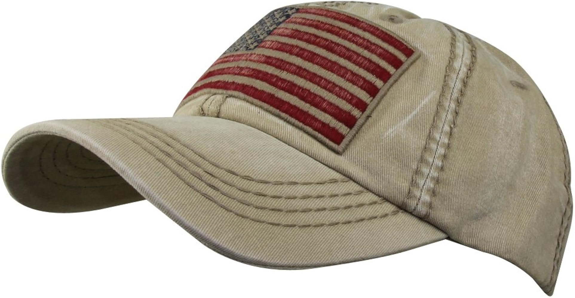 Men Women Washed Cotton Vintage USA Flag Low Profile Summer Baseball Cap Hat