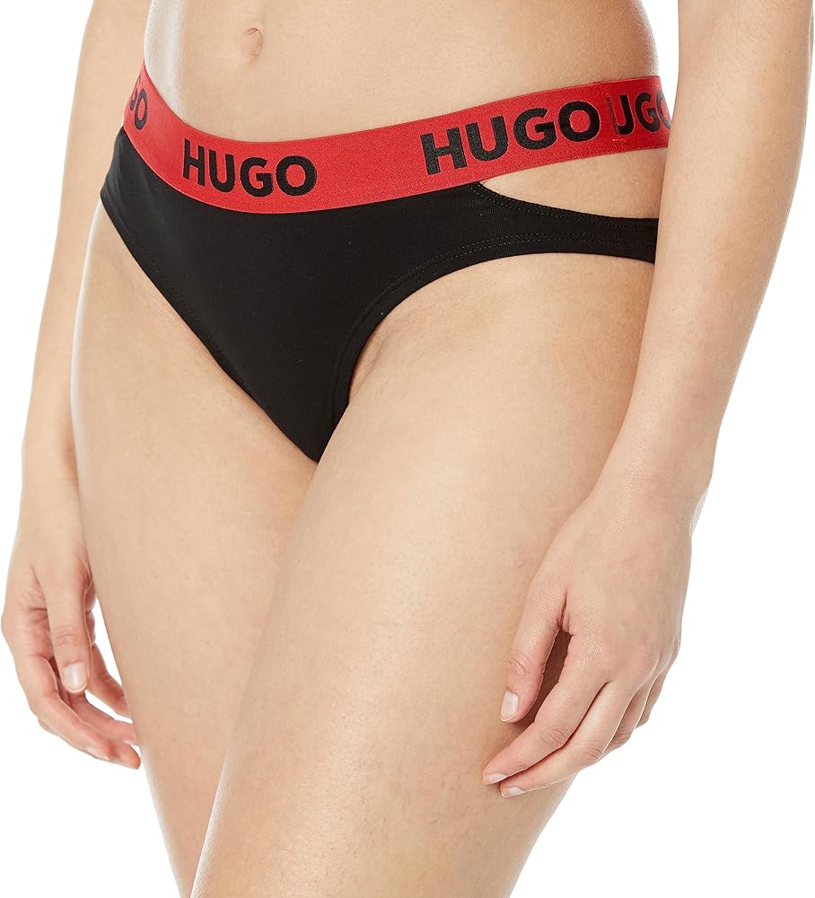 HUGO Men's Cut-Out Waistband Cotton Brief