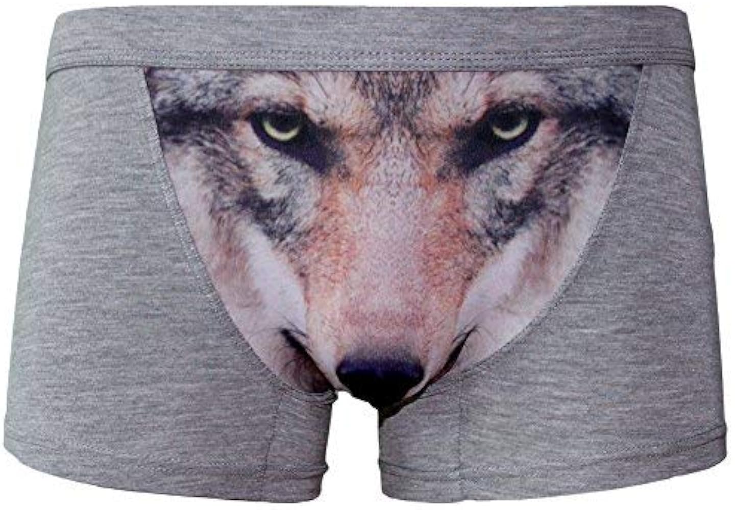 sandbank Men’s Boxer brief Breathable Modal Underwear 3D Wolf Boxers Trunk