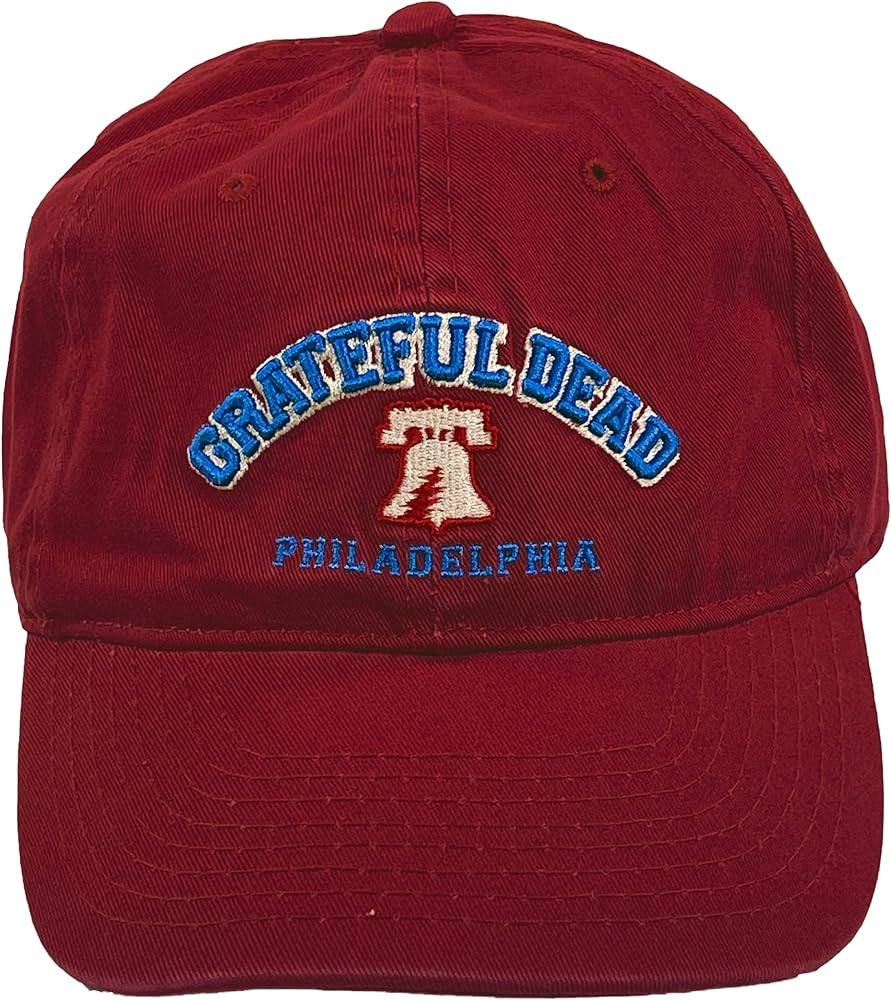 Grateful Dead Men's Standard Liquid Blue Philly 94 Baseball Hat, Red, One Size