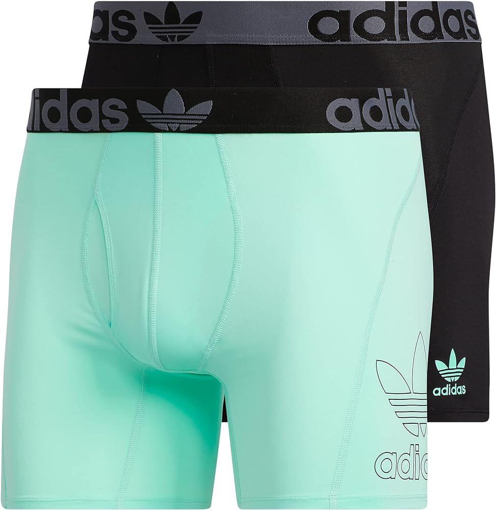 adidas Originals Men's Trefoil Athletic Comfort Fit Boxer Brief Underwear (2-Pack)