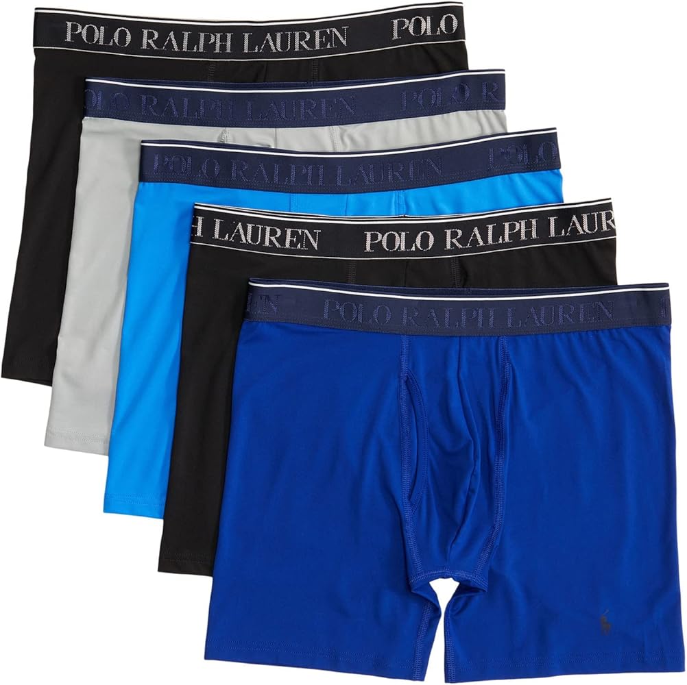 Polo Ralph Lauren Mens Classic Fit Microfiber Boxer Briefs 5 Pack