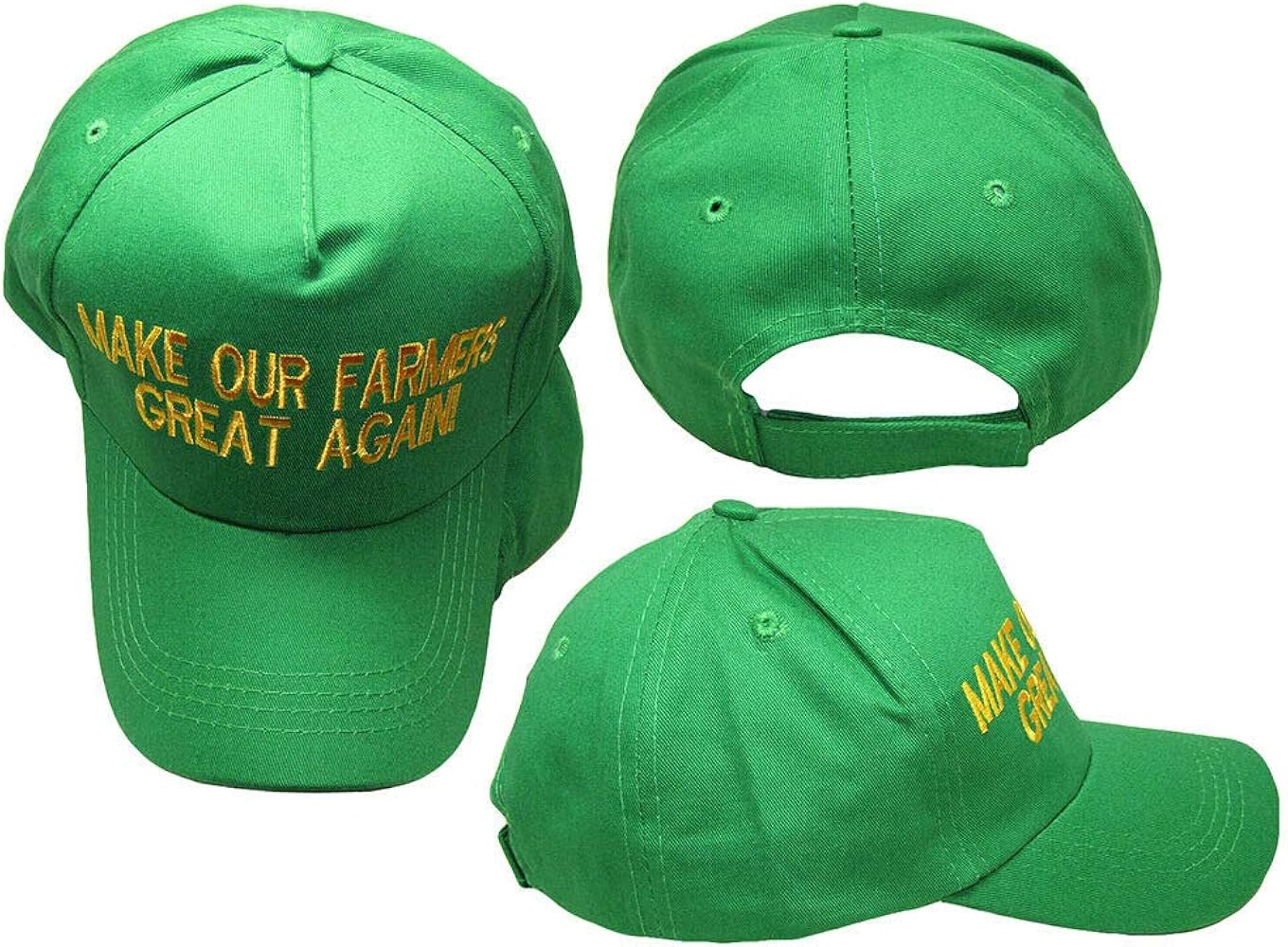 Trade Winds Make Our Farmers Great Again Green! Donald Trump 100% Cotton Embroidered Hat Cap