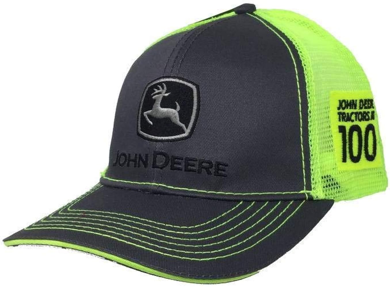 John Deere Mens 100 Year Anniversary Classic Logo Cap-Charcoal