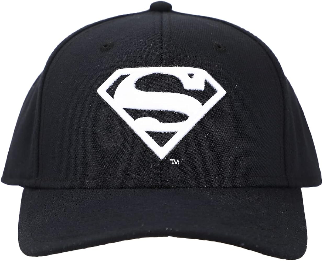 Bioworld Superman White Logo Black Snapback Hat