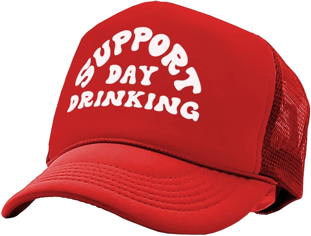 I Support Drinking During The Day - Vintage Retro Style Trucker Cap Hat