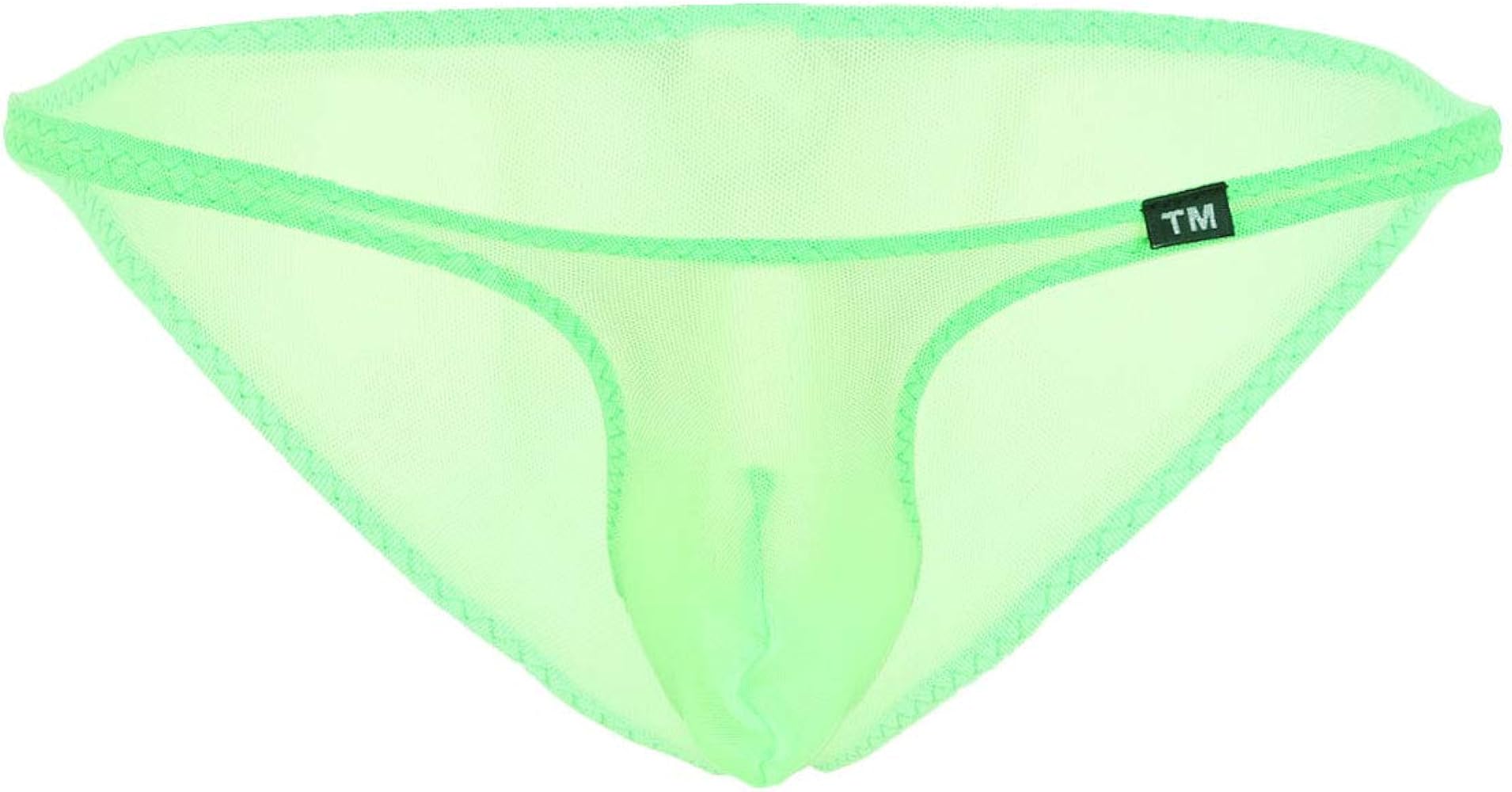 Men's Mesh Micro Pouch Thongs Underwear See Through Low Rise Bikini Briefs