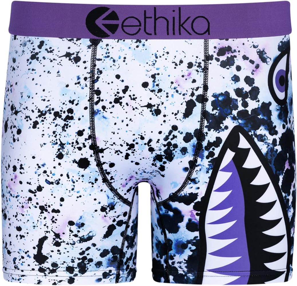 Ethika Mens MID Boxer Brief | BMR Splat Dat (PRP, Large)