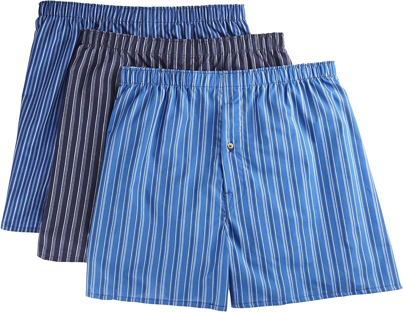 Harbor Bay by DXL Big and Tall 3-Pack Stripe Woven Boxers