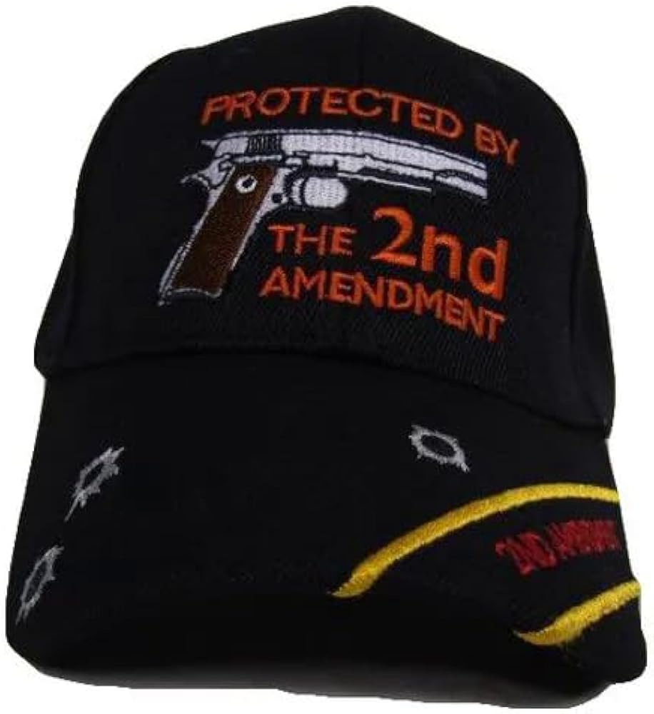 Trump 2024 Protected by The 2nd Amendment Gun Rights Bullets NRA Black Cap Hat