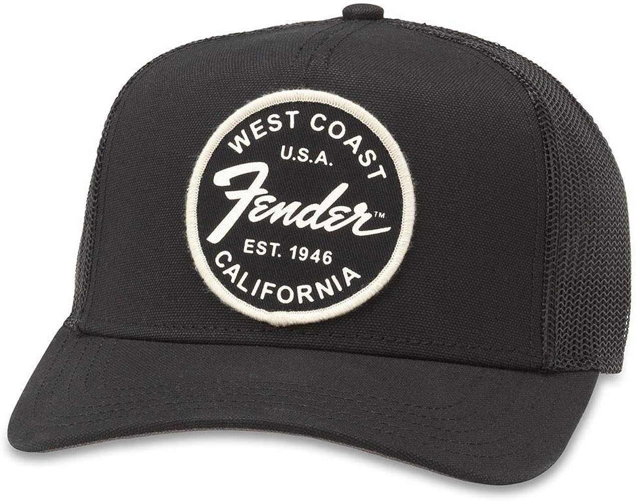 AMERICAN NEEDLE Valin Fender Guitars Trucker Hat (FEND-1906A-BLK) Black