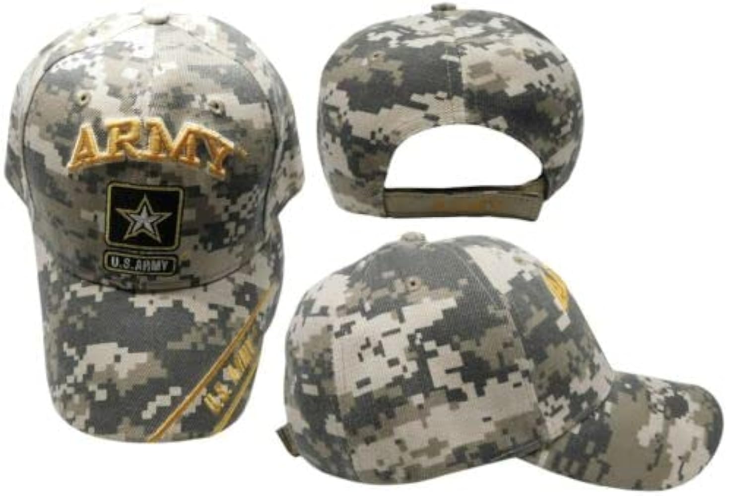 U.S. Army Star Logo Camo Camouflage Ball Cap Baseball Embroidered Hat