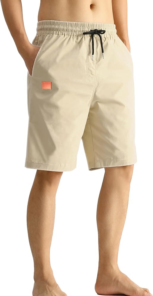 MO GOOD Mens Casual Shorts-Summer Beach Leisure Shorts, Stretch Till Chino Golf Fifth Pants,Big and Tall Shorts with Pockets