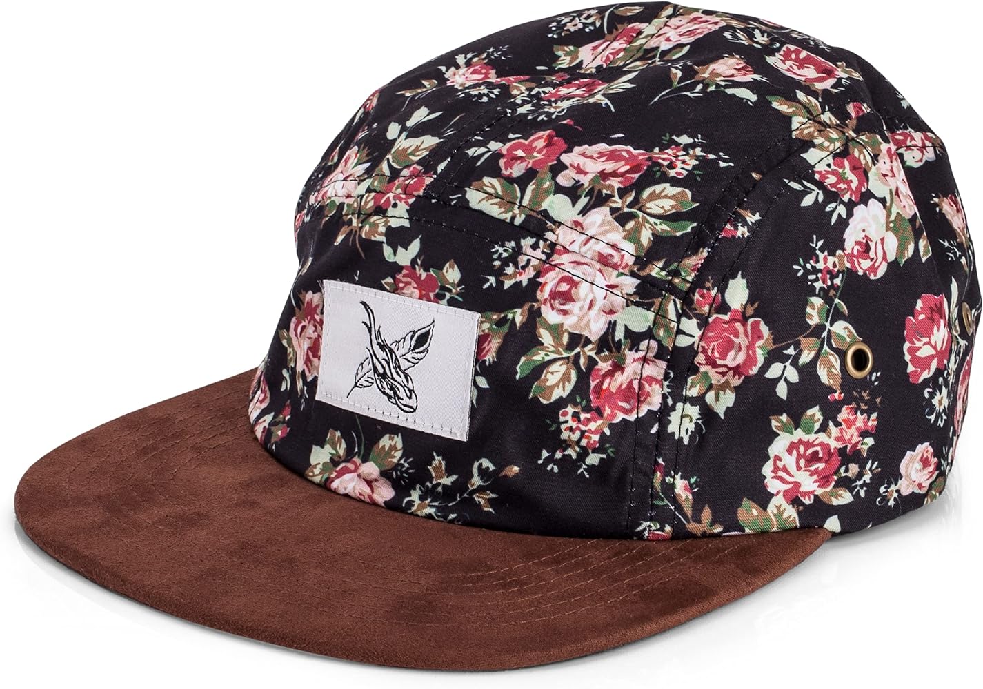 Blackskies 5-Panel Cap with Floral Pattern Unisex Baseball Cap