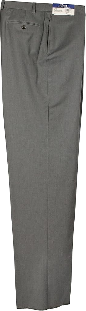 Ralph Men's Wool Natural Stretch Flat Front Dress Pants-C-42W