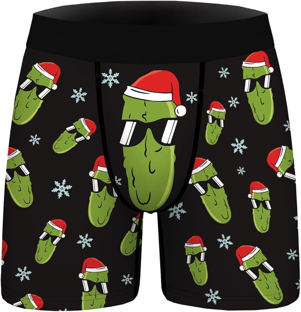 Christmas Underwear for Men,Funny Holiday Boxers Ugly Xmas Costume Boxer Brief