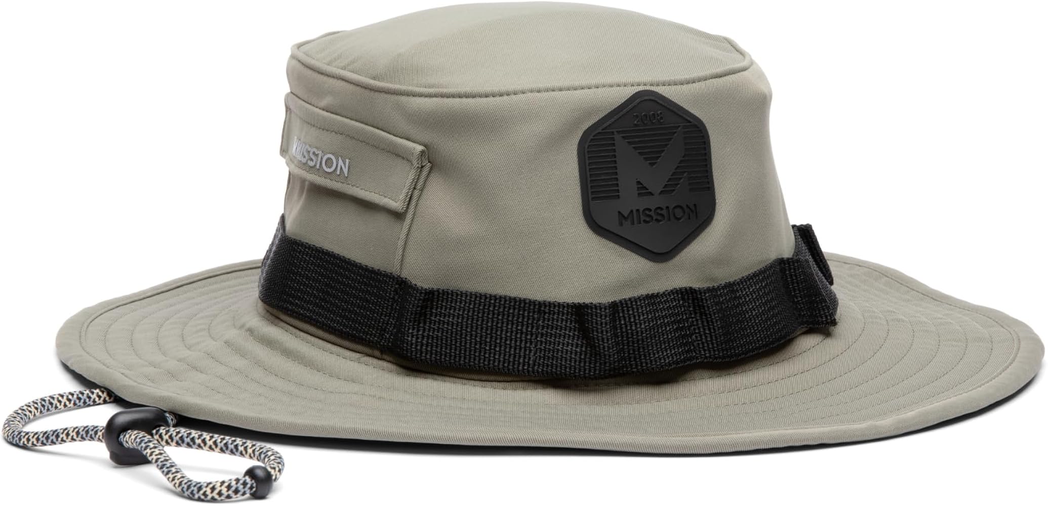 MISSION Cooling Rambler Hat, Smokey Olive - Packable, Unisex Wide-Brim Hat with Pocket - Lightweight & Durable - Cools Up to 2 Hours - UPF 50 Sun Protection - Machine Washable