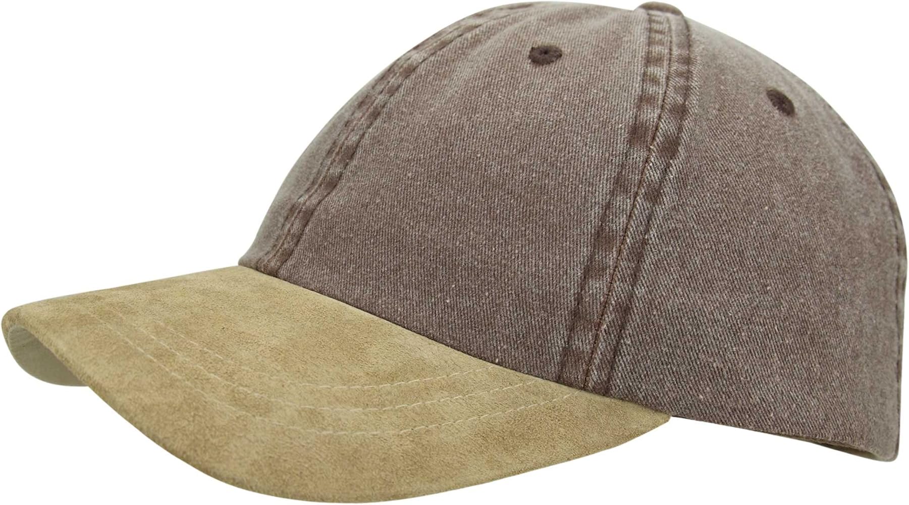 Suede Bill Denim Cap