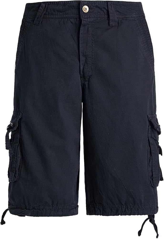 Men Cargo Shorts Classic Casual Cotton Relaxed Fit Pants with 8 Pockets for Summer Work Hiking Fishing Cargo Short