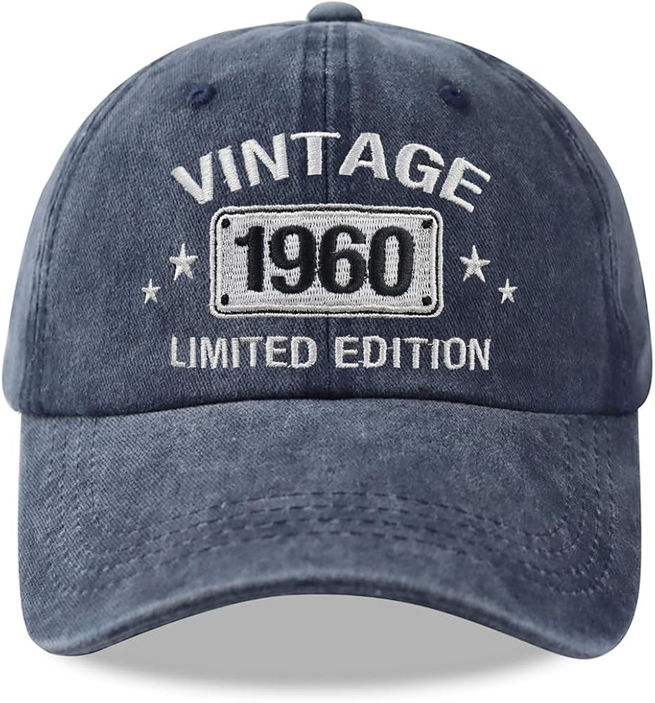 Vintage 1964 1963 1962 1961 1960 1959 1958 1957 1956 1955 Limited Edition Adjustable Embroidered Cotton Baseball Cap