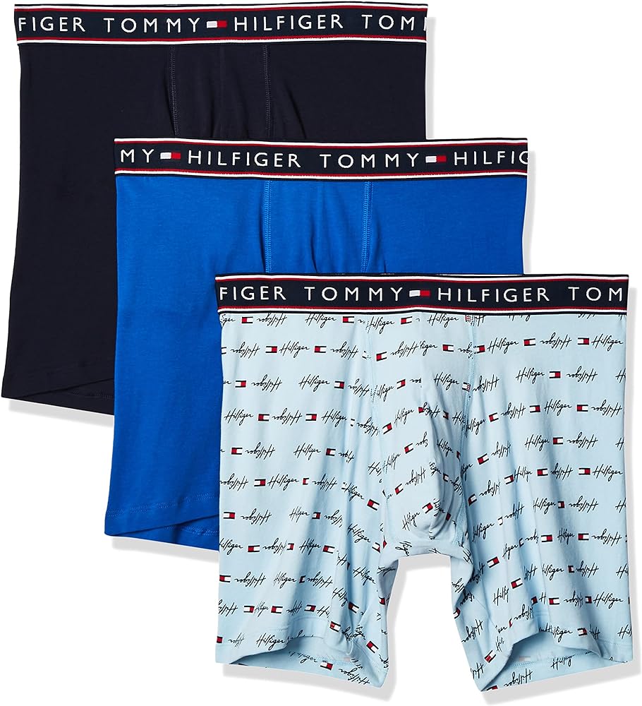 Tommy Hilfiger Men's Underwear Cotton Stretch 3 Pack Boxer Brief